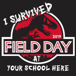 Field Day Banner (Customizable): I Survived Field Day 2
