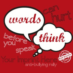 Bullying Prevention Banner (Customizable): Words Think 31