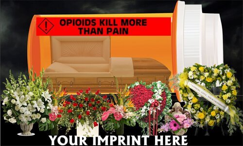 Drug Prevention Banner (Customizable): Opioids Kill More Than Pain 3