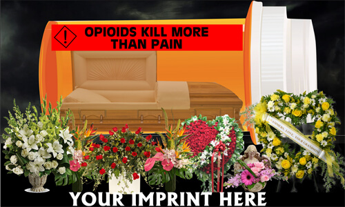 Drug Prevention Banner (Customizable): Opioids Kill More Than Pain 1