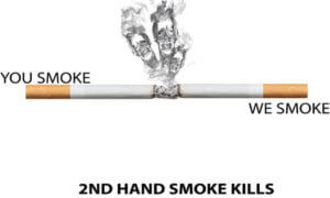 Tobacco Prevention Banner (Customizable): 2nd Hand Smoke Kills 8