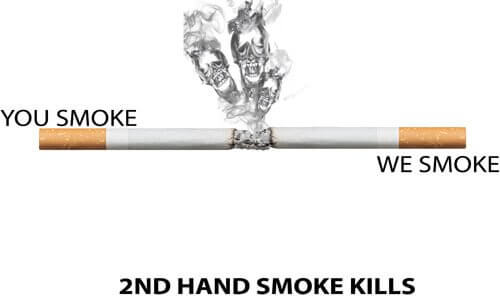 Tobacco Prevention Banner (Customizable): 2nd Hand Smoke Kills 3