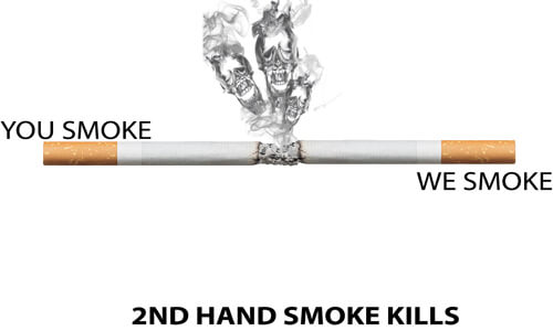 Tobacco Prevention Banner (Customizable): 2nd Hand Smoke Kills 2