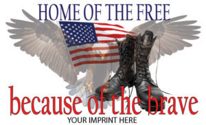 Military Banner (Customizable): Home Of The Free 2