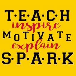 Teacher Appreciation Banner (Customizable): Teach, Inspire, Motivate, Explain, Spark 1