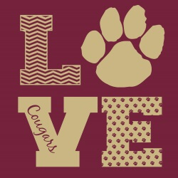 School Spirit Banner (Customizable): Love Cougars 5