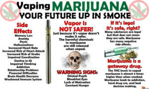 Vaping Prevention Banner (Customizable): Vaping Marijuana 21