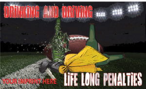Drinking and Driving Banner (Customizable): Drinking And Driving...Life Long Penalties 21