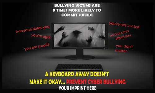 Bullying Prevention Banner (Customizable): A Keyboard Away Doesn't Make It Okay 3