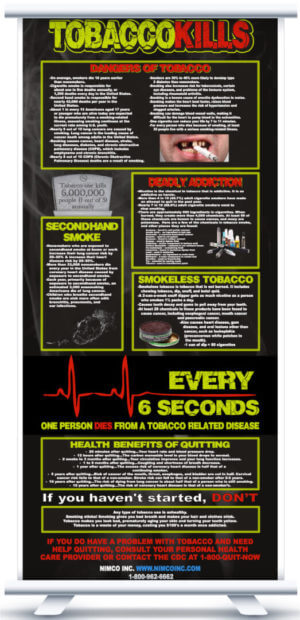 Tobacco Kills - Table Top Retractable Presentation Banner 4