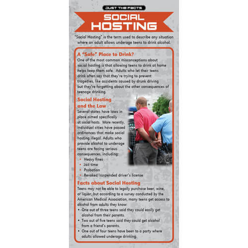Just The Facts - Social Hosting Rack Cards - Sold In Sets of 100 3