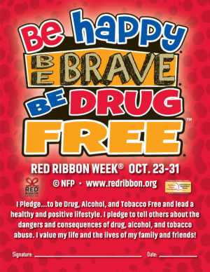 2020 Red Ribbon Week Theme Commitment Certificate