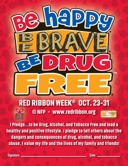2020 Red Ribbon Week Theme Commitment Certificate