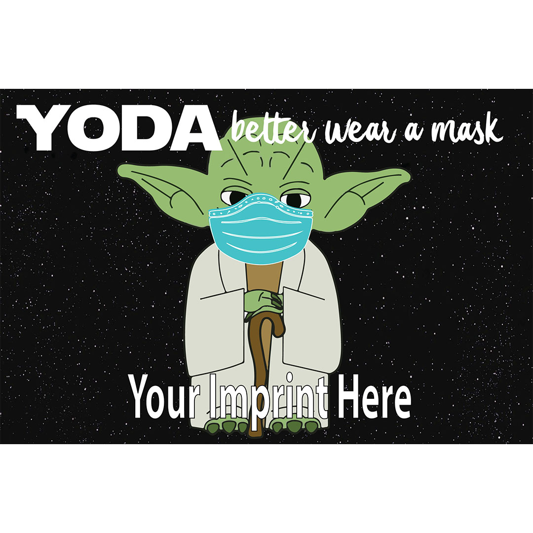 Health Awareness Banner (Customizable): Yoda Better Wear a Mask