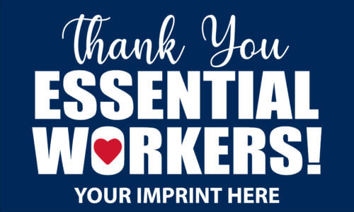 Healthcare Workers Banner (Customizable): Thank You ESSENTIAL WORKERS! 3