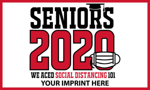 Health Awareness Banner (Customizable): SENIORS 2020 WE ACED SOCIAL DISTANCING 101 3