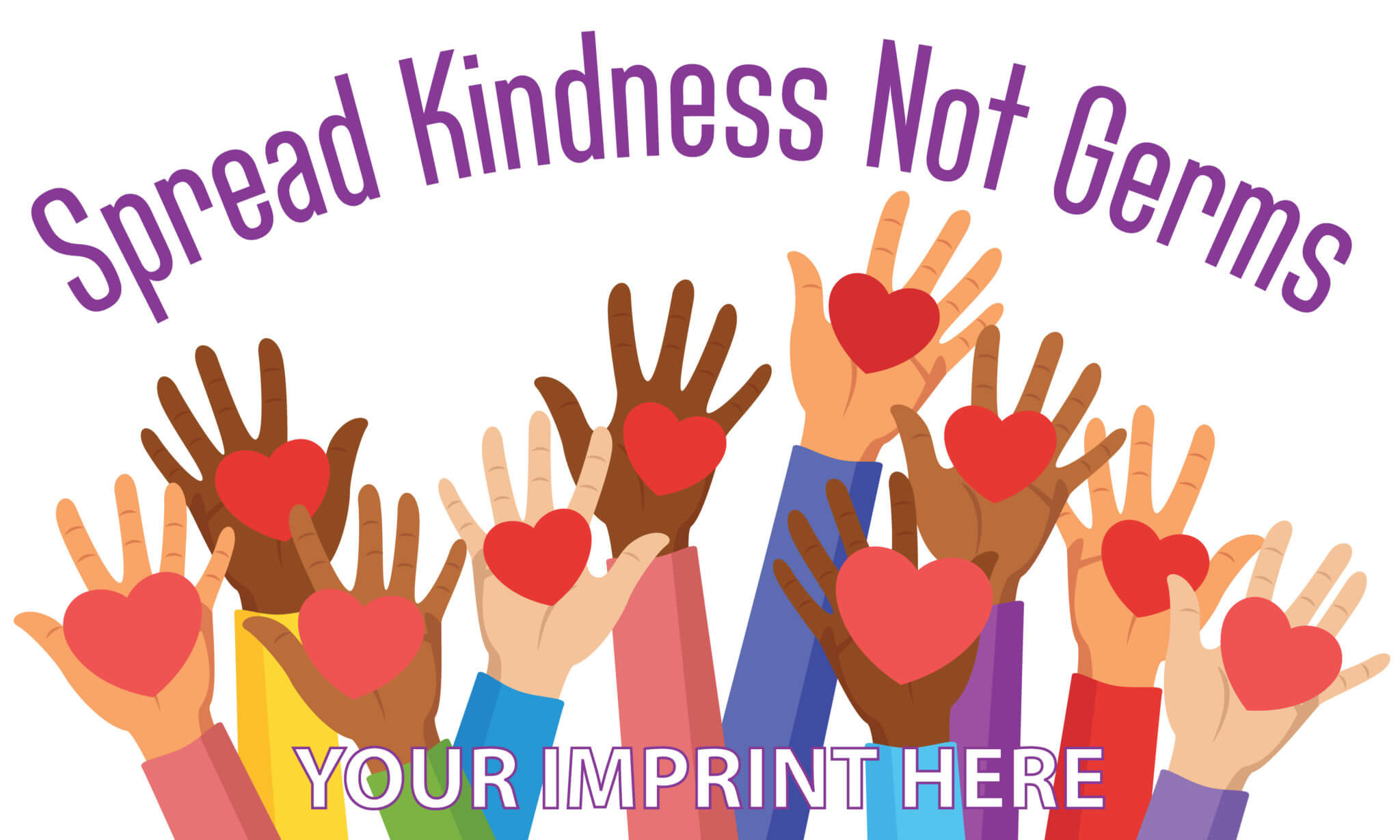 Kindness Banner Customizable Spread Kindness Not Germs Nimco Inc Prevention Awareness 