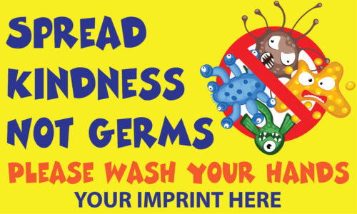 Health Awareness Banner (Customizable): Spread Kindness Not Germs 3