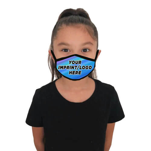 Face Mask with optional ear strap adjustor - full color (child) 3