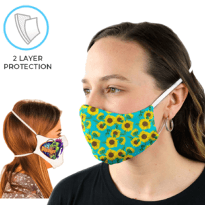 Full Color 2 Layer Face Mask w/ Head Strap 10