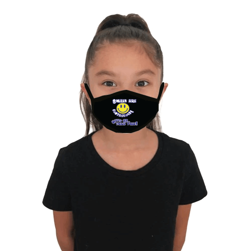 Predesigned Mask w/adjustable straps - Smiles Are Contagious - Customizable 1