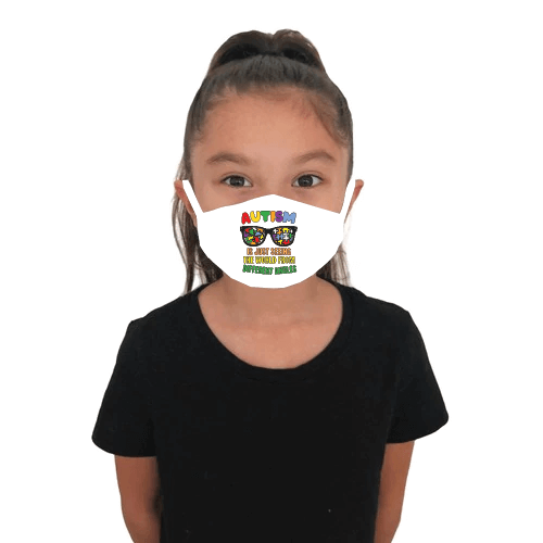 Predesigned Mask (Child or Adult sizes) - with optional ear straps - Autism Awareness - Customizable 1