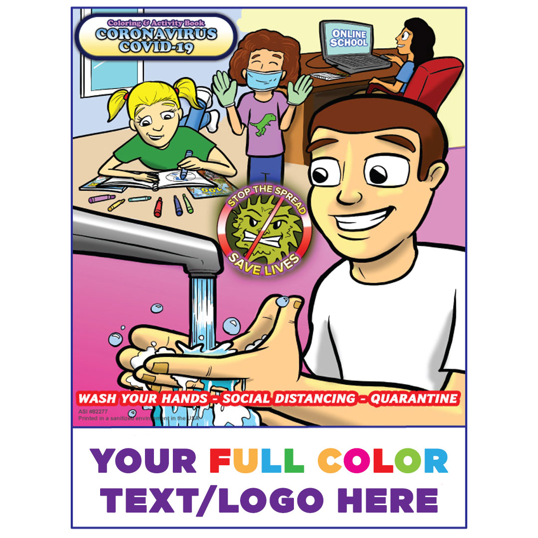 Coronavirus  Coloring Book & Activity Book – Customizable