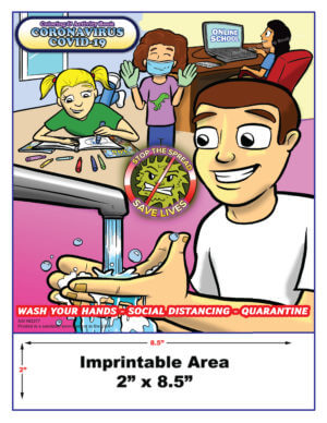 Understanding COVID-19 for Kids Coloring Book & Activity Book - Customizable 3