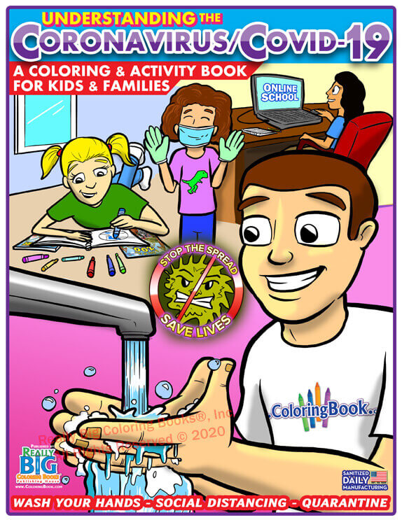 Understanding COVID-19 for Kids Coloring Book & Activity Book - Customizable 2
