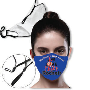 Predesigned Masks: Cheerleading - 3 layer Mask with filter pocket & adjustable loop masks 15