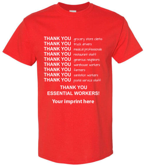 Shirt Template: Thank You... Essential Workers COVID-19 Shirt 3