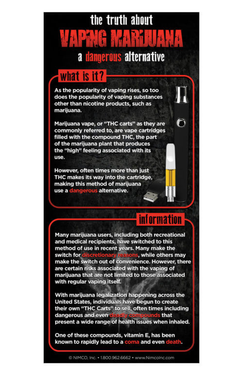 The Truth About Vaping Marijuana Rack Cards (Pack of 100) 3