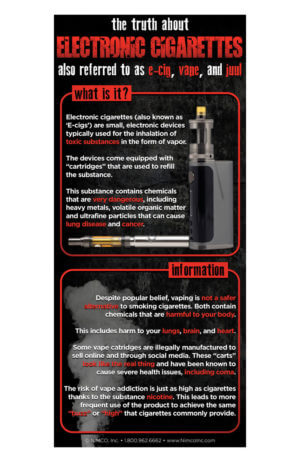 The Truth About Electronic Cigarettes Rack Cards (Pack of 100) 1