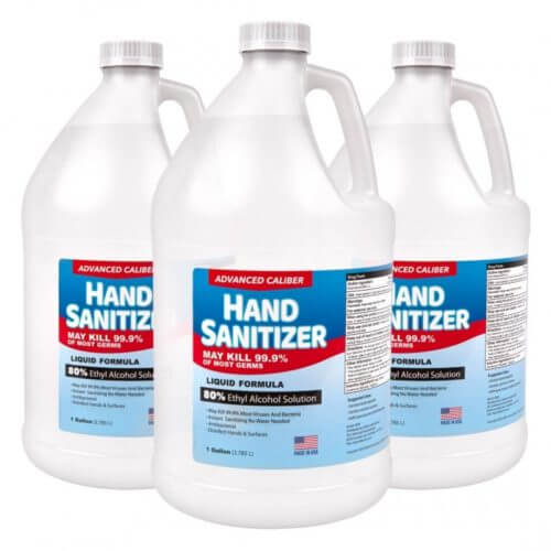 1 Gallon Advanced Caliber Premium Liquid Hand Sanitizer Refill ( 80% Alcohol )