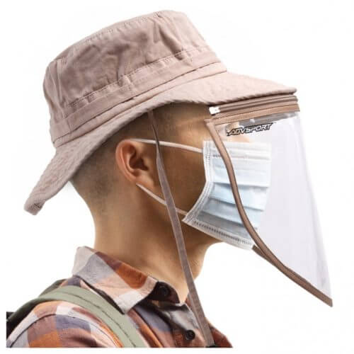 Outdoor Protective Face Shield Hat With Removable Anti-Fog Plastic Shield 2