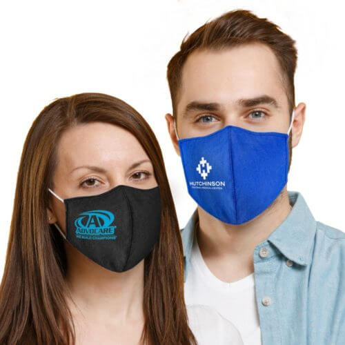 Form Fitted Cupped Cotton Face Mask with Pocket for Filter Insert - Customizable