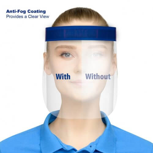 Plastic Face Shield With Anti-Fogging Protective Coating - Customizable 2