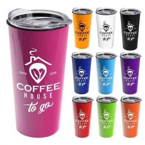 The Roadmaster - 18 Oz. Travel Tumbler With Clear Slide Lid-Digital-Customizable 1