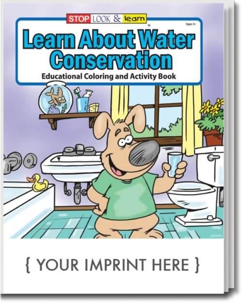 Learn About Water Conservation Coloring Book -Customizable 3