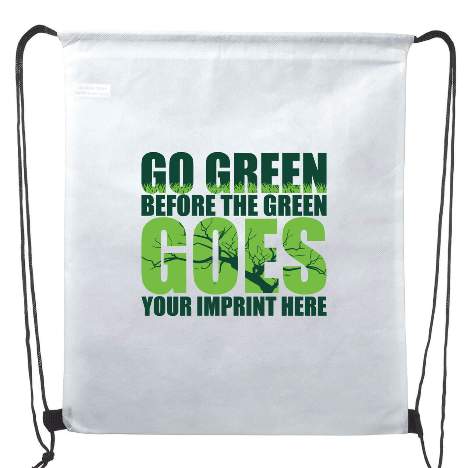 Go Green Backpack (Customizable): Go Green Before The Green Goes