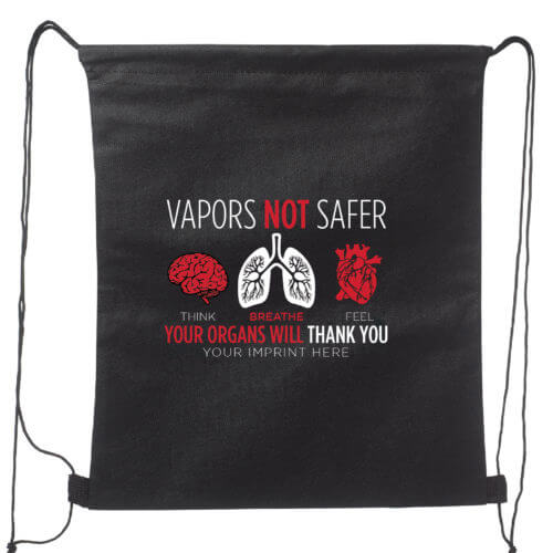 Vapors Not Safer Drawstring Backpack - Customizable 1