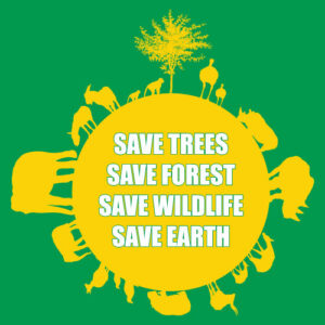 Go Green Banner (Customizable): Save Trees Save Forest