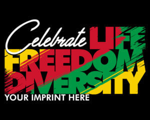 Black History Month Banner Celebrate Life Freedom Diversity