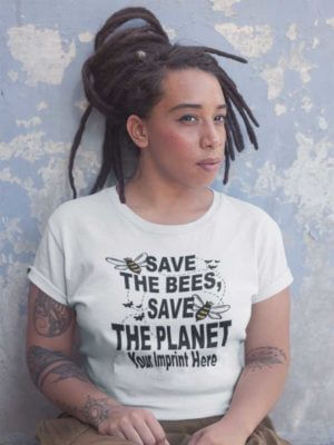 Go Green T-Shirt: Save the Bees, Save the Planet - Customizable