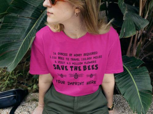 Go Green T-Shirt: Bees Save the World - Customizable