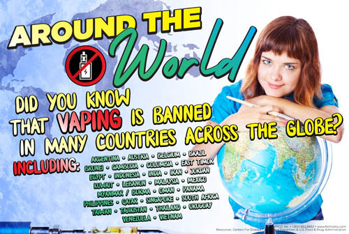 Dangers of Vaping Poster: Around the World 2