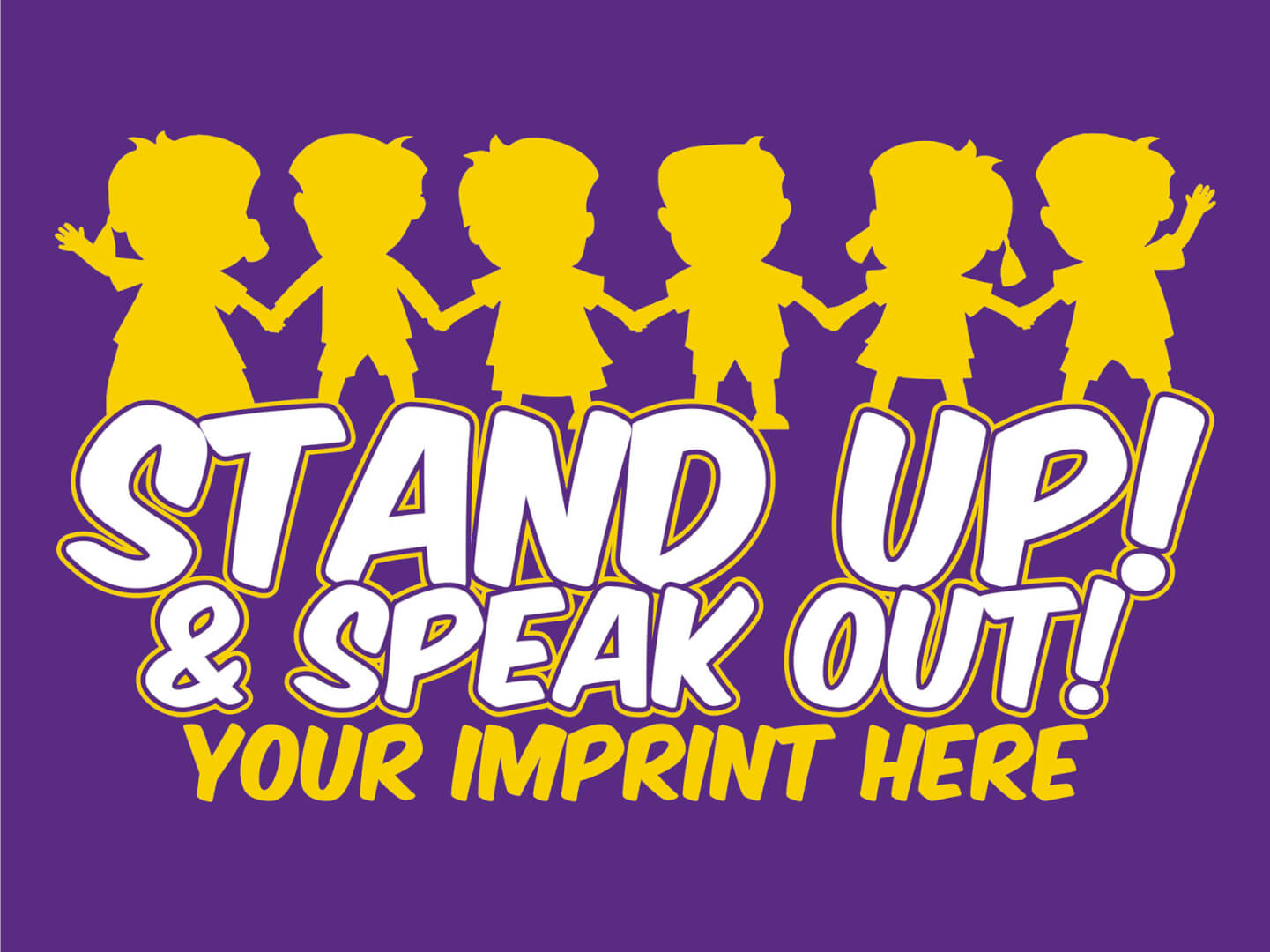 Bullying Prevention Banner Stand Up And Speak Out Customizable 