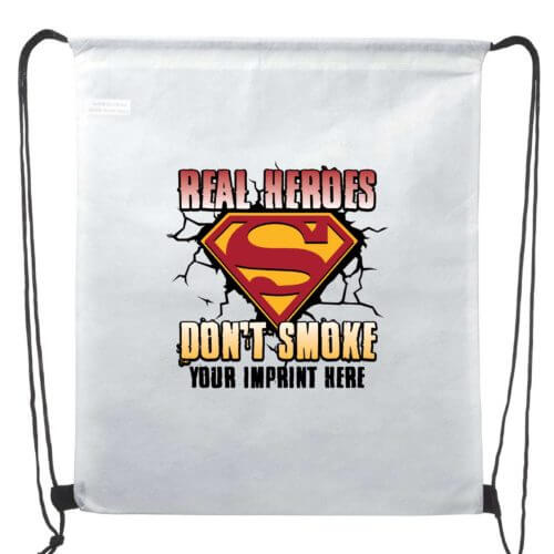 Tobacco Prevention Backpack: Real Heroes Don’t Smoke-Customizable