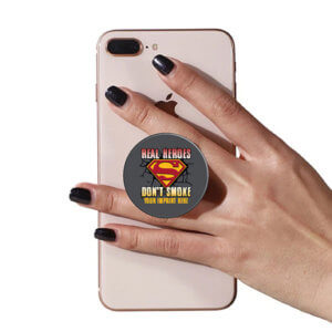 Tobacco Prevention PopUp Phone Gripper: Real Heroes are Smoke Free - Customizable