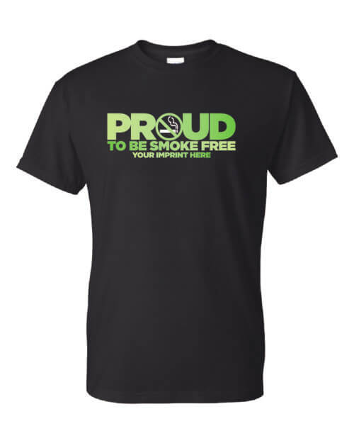 Tobacco Prevention T-Shirt: Proud to Be Smoke Free Customizable